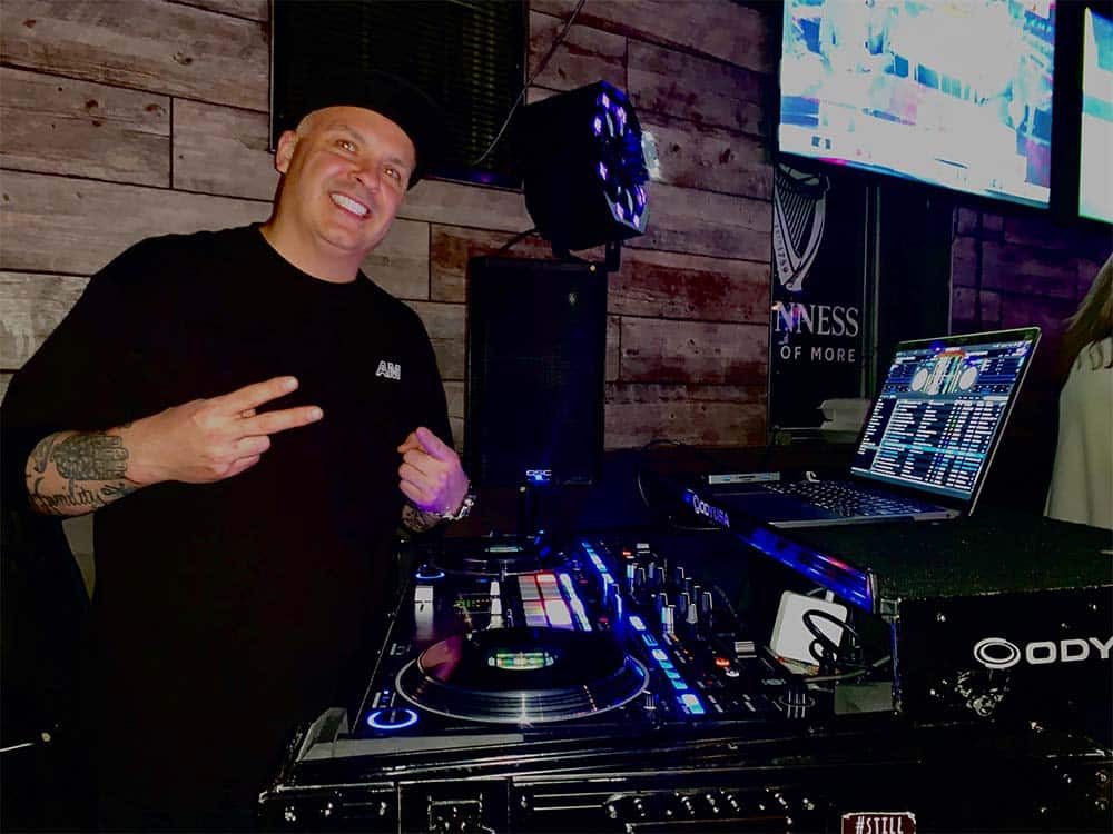 DJ Zig-Zag performs at One Under Bar in Livonia, Michigan
