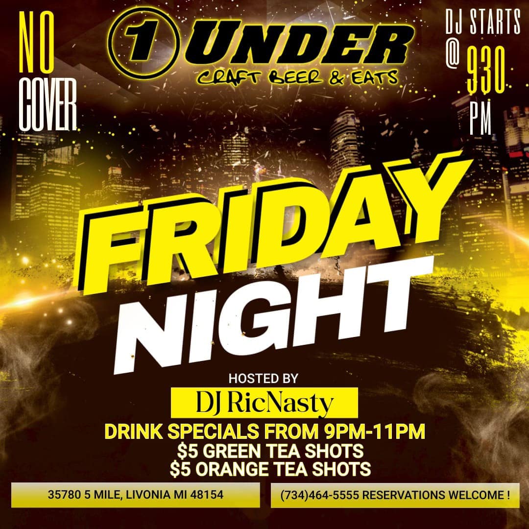 DJ RicNasty Friday at One Under Bar