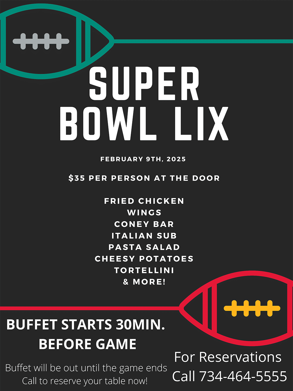 One Under Bar Super Bowl Party, Livonia, Michigan 2025-1k