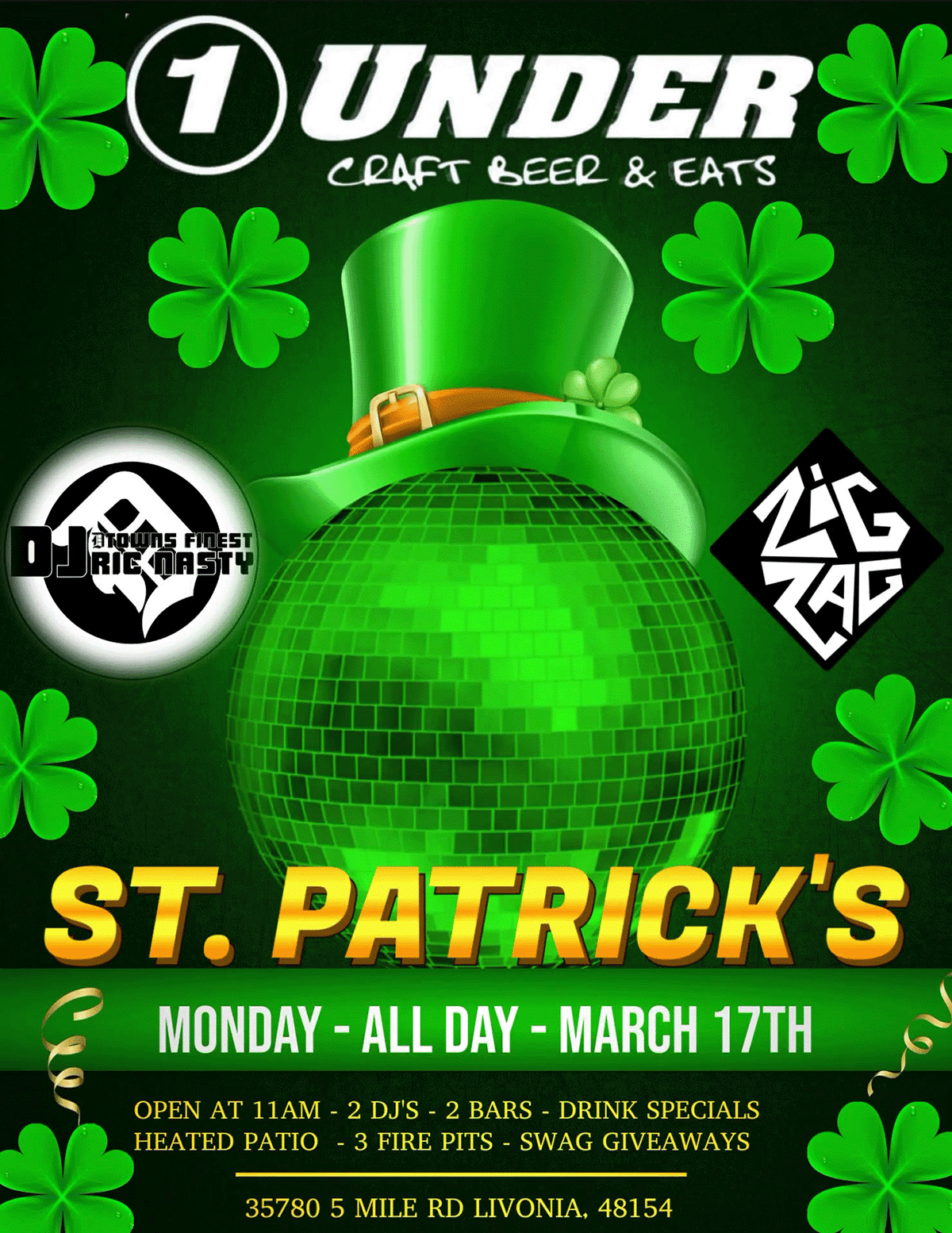 St Patricks Day Pary One Under Bar Livonia Michigan 2025