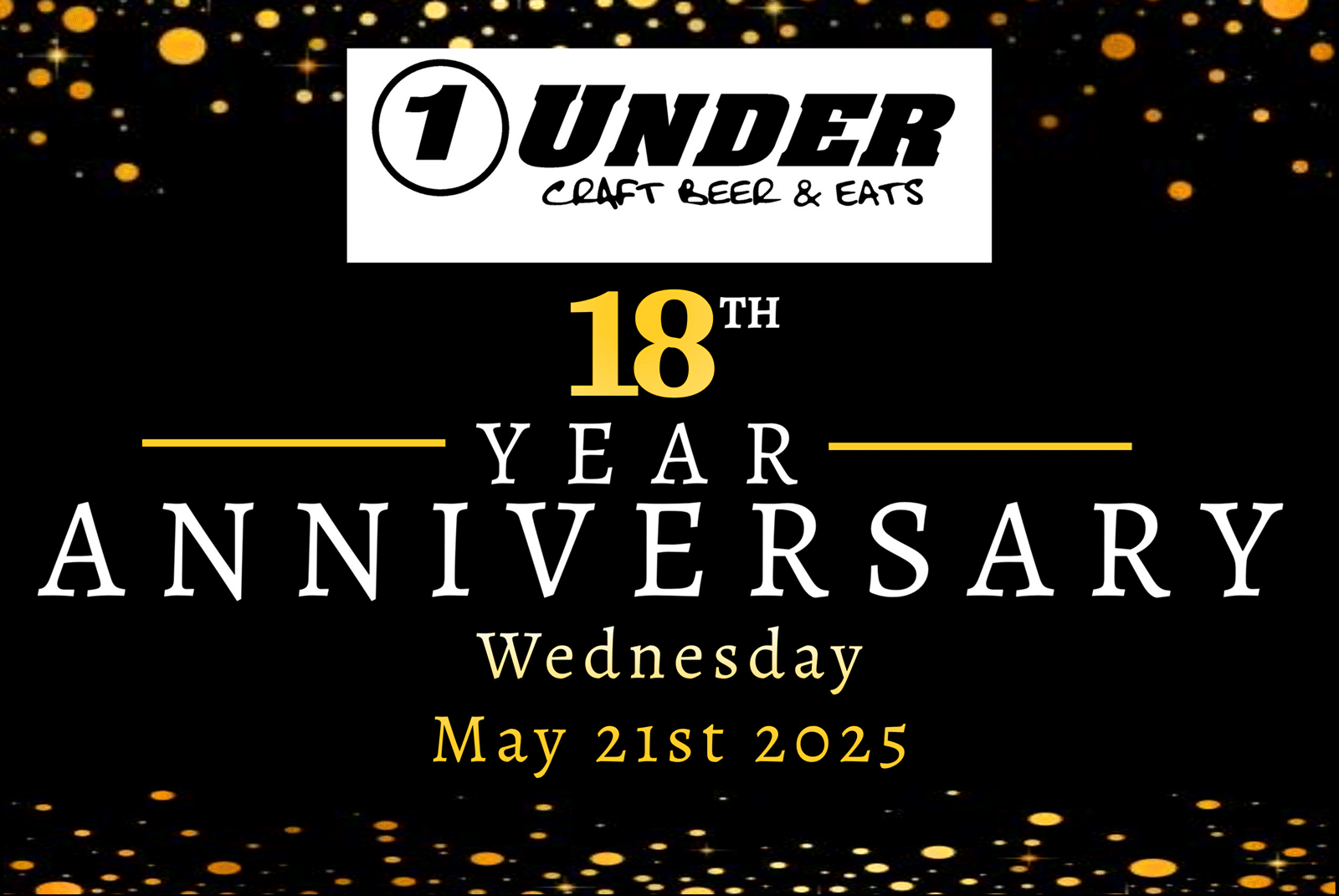 One Under Craft Beer Bar 18 year anniversary party