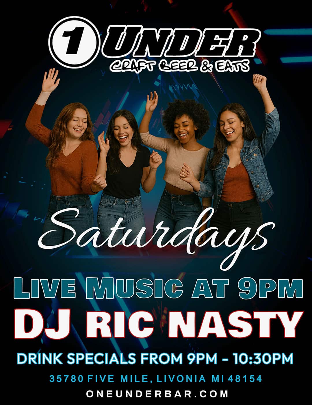 DJ RicNasty Saturday at One Under Bar in Livonia