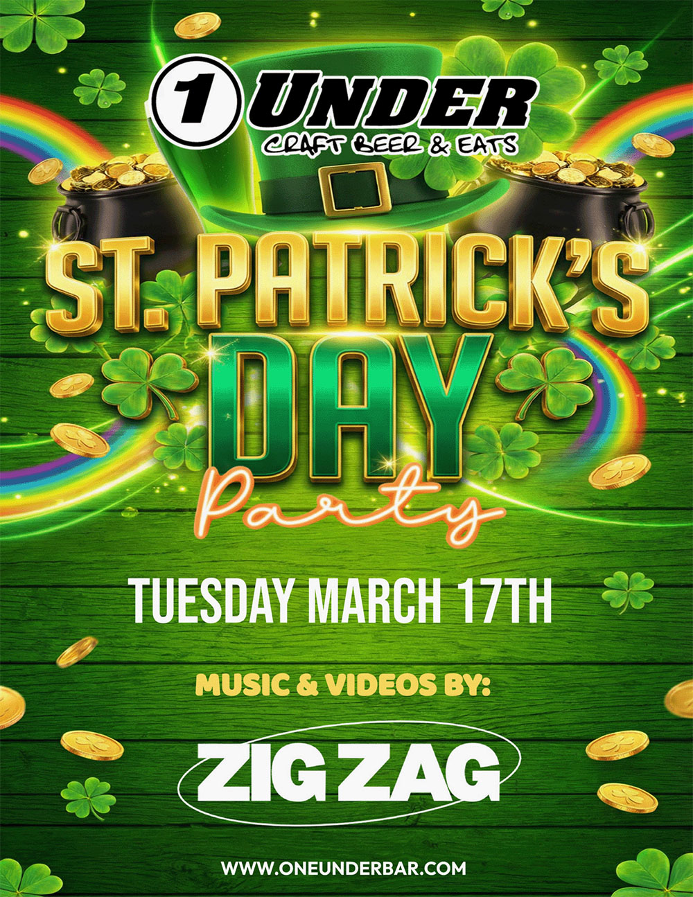 St Patricks Day Party One Under Bar in Livonia Michigan 2026