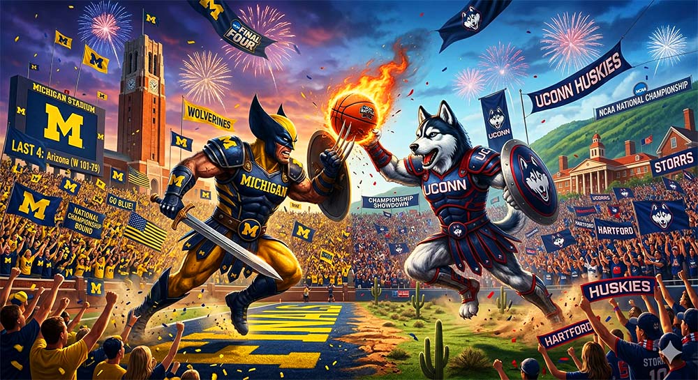 University of Michigan versus UConn NCAA National Championship Game viewing party at One Under Bar