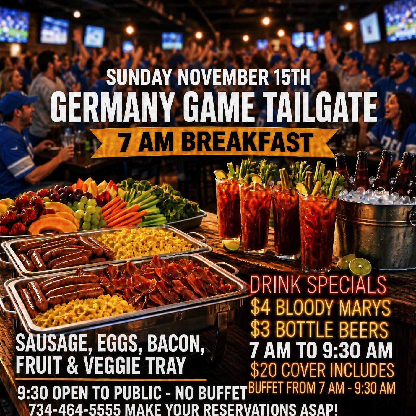 Detroit Lions Germany game tailgate party
